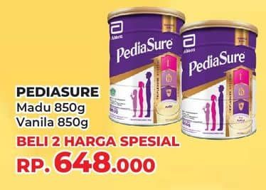 Promo Harga Pediasure Complete Madu, Vanila 850 gr - Yogya