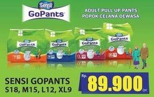 Promo Harga Sensi GoPants Adult Diapers S18, M15, L12, XL9  - Hari Hari