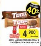 Promo Harga Serena Togo Biskuit Cokelat Chocolate, Peanut 128 gr - Superindo