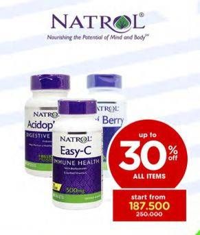 Promo Harga NATROL Supplement Range  - Watsons