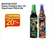 Promo Harga Master Kids Spray Cologne Ben10, Superman 100 ml - Indomaret