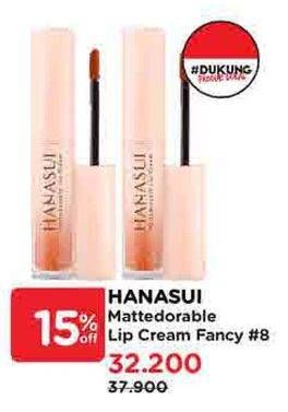 Promo Harga Hanasui Matte Lip Cream 08 Fancy 4 gr - Watsons