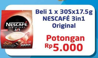 Promo Harga Nescafe Original 3 in 1 30 pcs - Hypermart