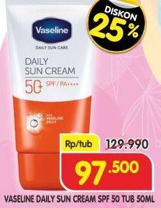 Promo Harga Vaseline Daily Sun Care Sun Cream SPF50 50 ml - Superindo