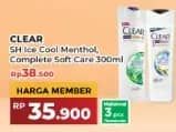 Promo Harga Clear Shampoo Ice Cool Menthol, Complete Soft Care 300 ml - Yogya