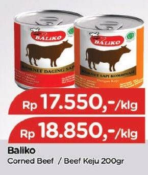 Promo Harga BALIKO Corned Beef Cheese 200 gr - TIP TOP