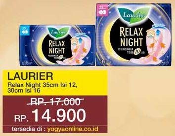 Promo Harga Laurier Relax Night 35cm, 30cm 12 pcs - Yogya