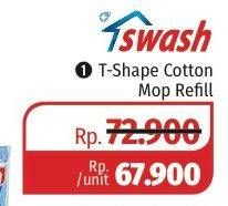Promo Harga SWASH T-Shape Cotton Mop Refill  - Lotte Grosir