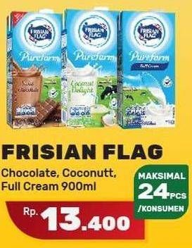 Promo Harga FRISIAN FLAG Susu UHT Purefarm Coconut Delight, Full Cream, Swiss Chocolate 900 ml - Yogya