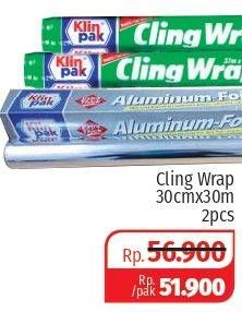 Promo Harga KLINPAK Cling Wrap 30 Cm X 30 M per 2 pcs - Lotte Grosir