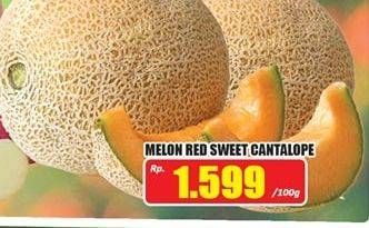 Promo Harga Melon Red Sweet Cantalope per 100 gr - Hari Hari