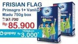 Promo Harga Frisian Flag Primagro 1+ Vanilla, Madu 800 gr - Indomaret