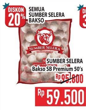 Promo Harga Sumber Selera Bakso Sapi SB Premium 50 pcs - Hypermart