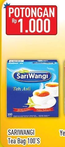 Promo Harga Sariwangi Teh Asli 100 pcs - Hypermart