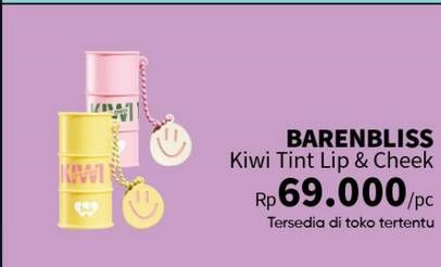 Promo Harga Barenbliss Kiwi Tin Tint Lip & Cheek 2 gr - Guardian