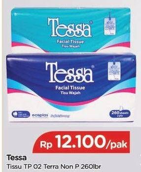 Promo Harga TESSA Facial Tissue TP02, Non Parfumed 260 pcs - TIP TOP