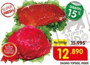 Promo Harga Daging Inside/ Topside Sapi per 100 gr - Superindo