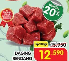 Promo Harga Daging Rendang Sapi per 100 gr - Superindo