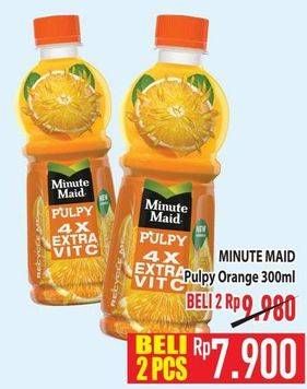 Promo Harga Minute Maid Juice Pulpy Orange 300 ml - Hypermart