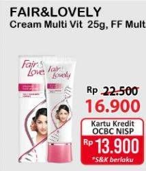 Promo Harga Glow & Lovely (fair & Lovely) Multivitamin Cream 25 gr - Alfamart