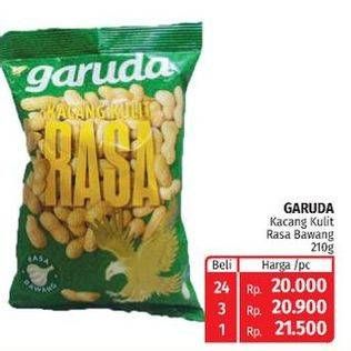 Promo Harga GARUDA Kacang Kulit Bawang 210 gr - Lotte Grosir