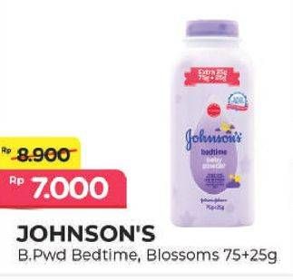 Promo Harga JOHNSONS Baby Powder BedTime, Blossom 100 gr - Alfamart
