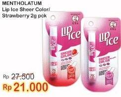 Promo Harga LIP ICE Sheer Color Strawberry, Natural 2 gr - Indomaret
