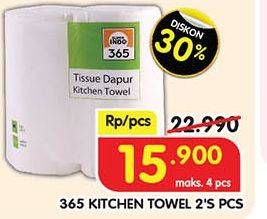 Promo Harga 365 Kitchen Towel Tissue per 2 pcs 50 sheet - Superindo