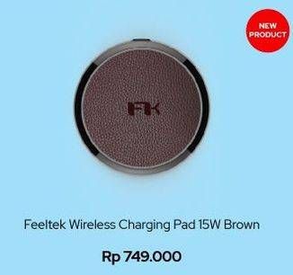 Promo Harga FEELTEK Wireless Charging Pad 15W Brown  - iBox