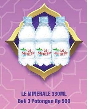 Promo Harga LE MINERALE Air Mineral 330 ml - Hypermart