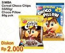 Promo Harga SIMBA Cereal Choco Chips 55gr/88gr/Choco Pillow 80gr  - Indomaret