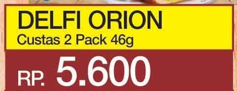 Promo Harga DELFI Orion Custas per 2 box 46 gr - Yogya