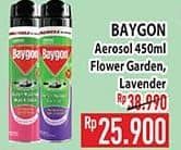 Promo Harga Baygon Insektisida Spray Flower Garden, Silky Lavender 450 ml - Hypermart