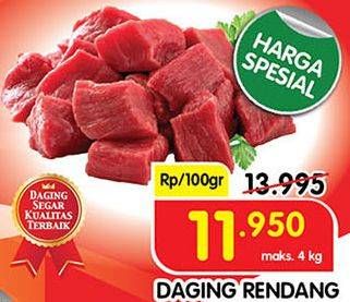 Promo Harga Daging Rendang Sapi per 100 gr - Superindo