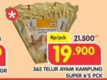 Promo Harga 365 Telur Ayam Kampung Super 6 pcs - Superindo