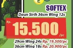 Promo Harga Softex Daun Sirih 36cm 18 pcs - Hari Hari