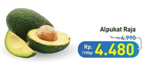 Alpukat per 100 gr Diskon 10%, Harga Promo Rp4.480, Harga Normal Rp4.990