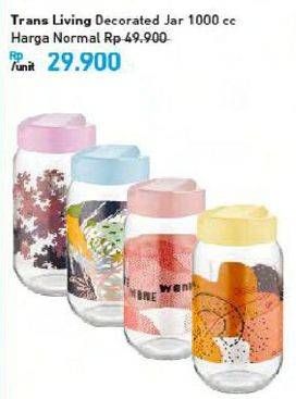 Promo Harga TRANSLIVING Decorated Jar Set  - Carrefour