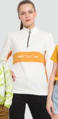 Promo Harga ZELIA Long Sweatshirt Only Love BW CFL 1009  - Carrefour