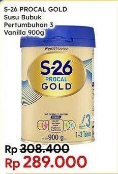 Promo Harga S26 Procal Gold Susu Pertumbuhan Vanilla 900 gr - Indomaret