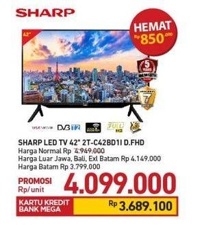 Promo Harga SHARP 2T-C42BD1i | LED TV 42"  - Carrefour