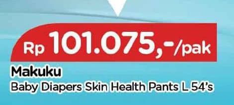 Promo Harga Makuku Skin Health Pants L54 54 pcs - TIP TOP