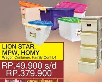 Promo Harga LION STAR Family Container L4 / MPW / HOMY Wagon Container   - Yogya