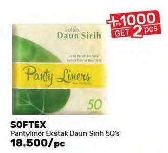 Promo Harga Softex Pantyliner Daun Sirih 50 pcs - Guardian