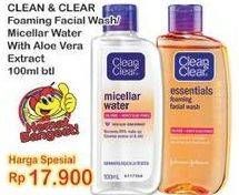Promo Harga CLEAN & CLEAR Foaming Facial Wash/ Micellar Water Aloe Vera 100 mL  - Indomaret