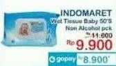 Promo Harga Indomaret Wet Tissue Baby Non Alkohol 50 sheet - Indomaret