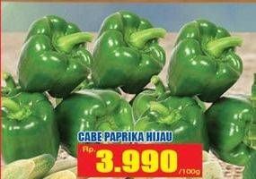 Promo Harga Cabe Paprika Hijau per 100 gr - Hari Hari