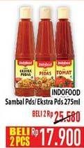 Promo Harga INDOFOOD Sambal Pedas, Ekstra Pedas 275 ml - Hypermart