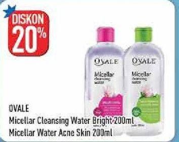 Promo Harga OVALE Micelar Water Brigtening, Acne Skin 200 ml - Hypermart