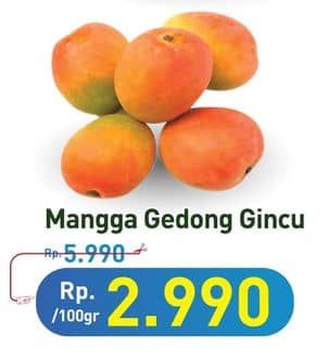 Mangga Gedong Gincu per 100 gr Diskon 50%, Harga Promo Rp2.990, Harga Normal Rp5.990